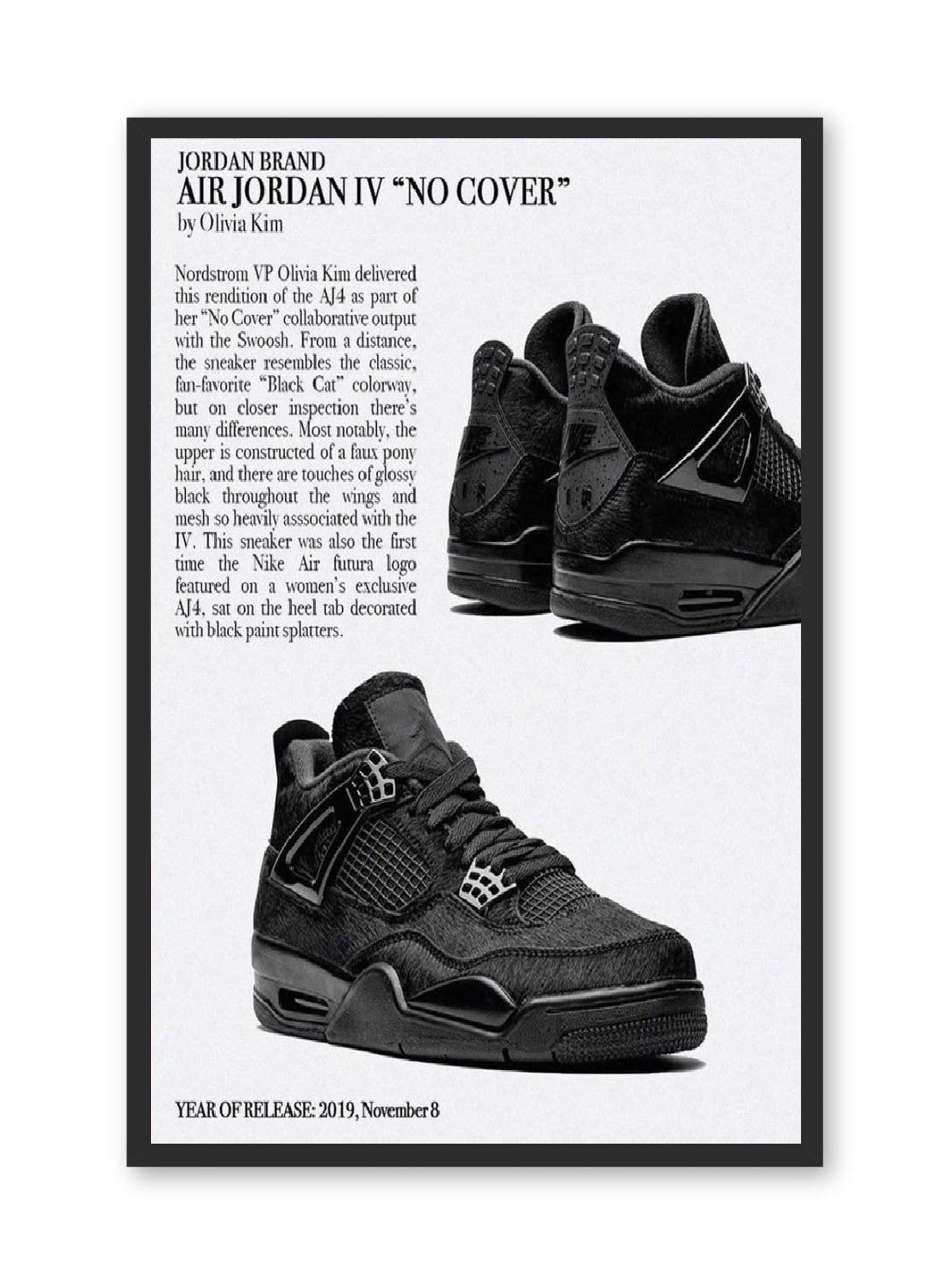 Air Jordan 4 Retro 'No Cover' by Olivia Kim Activo